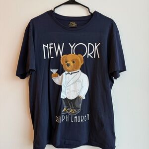 Polo Ralph Lauren Bear Graphic Tee in Dark Blue